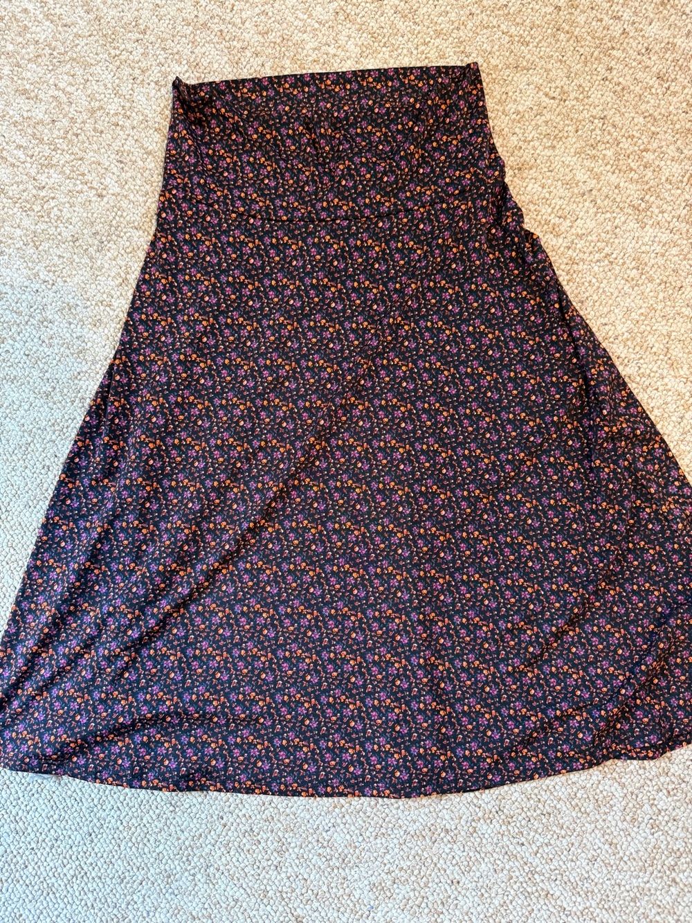 LuLaRoe Skirt with Pink & Orange Floral Print
